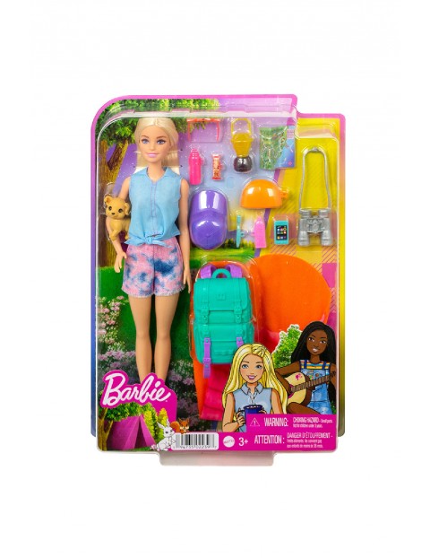 Lalka + akcesoria- Kemping Barbie Malibu wiek3+