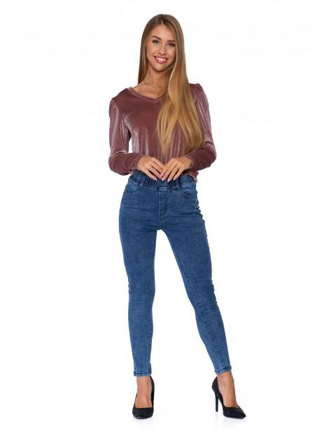 Spodnie damskie jeansowe - niebieskie