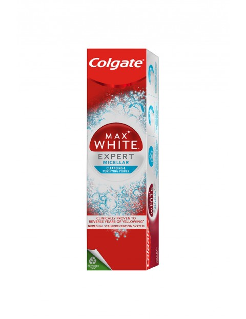 Colgate Max White Expert Micellar Pasta do zębów z profesjonalnym składnikiem wybielającym 75 ml