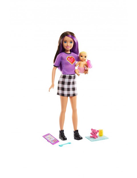 Barbie Opiekunka Lalka Skipper + bobas + akcesoria wiek 3+