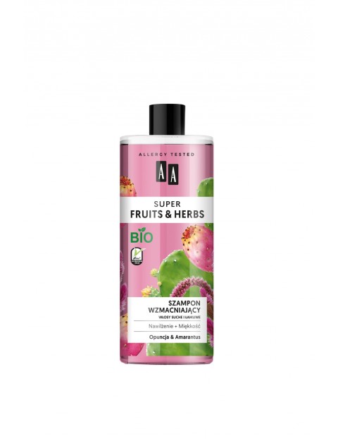 AA Super Fruits&Herbs szampon wzmacniający włosy suche i łamliwe opuncja&amarantus 500 ml