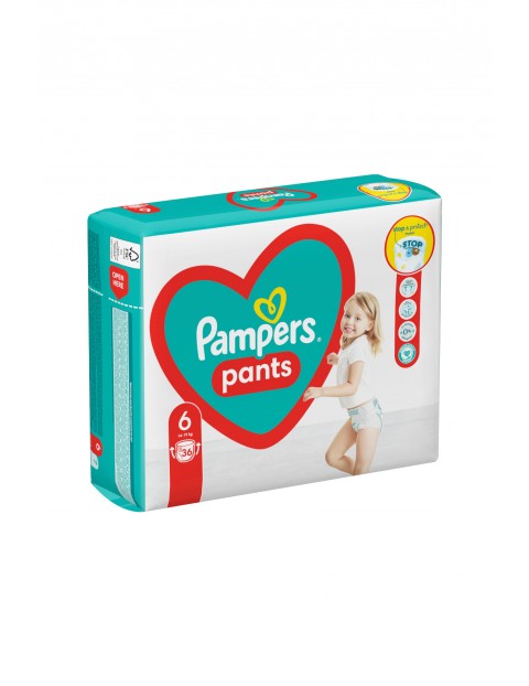 Pampers pieluchomajtki rozmiar 6, 36 Sztuk. 14-19kg