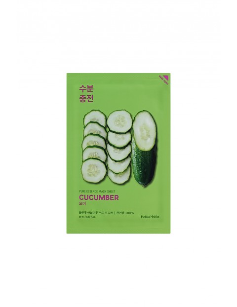 Holika Holika Pure Essence Mask Sheet - Cucumber maska na bawełnianej płachcie-23 ml