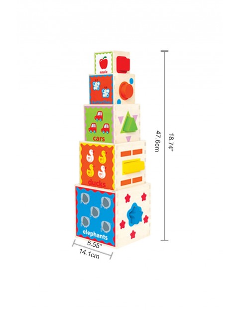 Piramida zabaw-sorter 18msc+