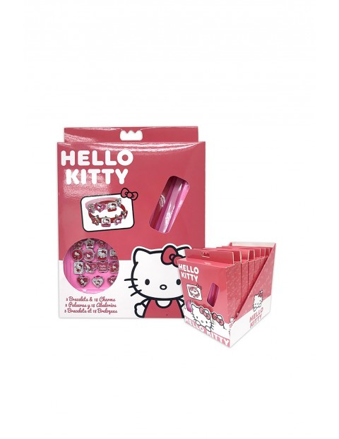 Zestaw bransoletek z zawieszkami 21 elementów Hello Kitty