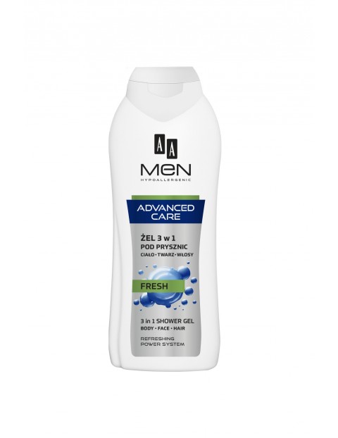 AA Men Advanced Care Żel pod prysznic 3w1 Fresh 400 ml