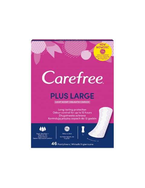 Wkładki higieniczne Carefree Plus Large Light Scent - 46 sztuk