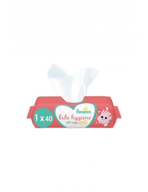 Pampers Kids Hygiene, Nawilżane chusteczki podróżne 12x40szt.