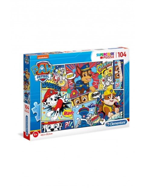 Puzzle Super Color Psi patrol  - 104 elementy wiek 6+