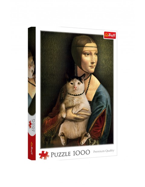 Puzzle 1000 - Dama z kotem