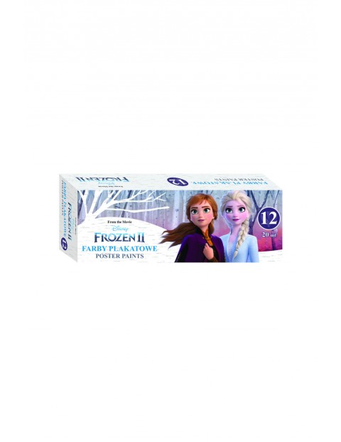 Farby plakatowe Frozen 12 kolorów 20 ml