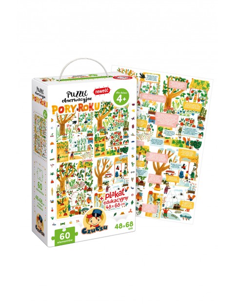 Puzzle Obserwacyjne CzuCzu "Pory roku" 60el 4+