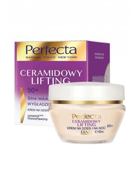 Perfecta Ceramidowy Lifting, krem do twarzy na dzień i na noc 50+, 50 ml