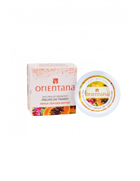 Orientana Naturalny kremowy peeling do twarzy PAPAJA I ŻEŃ-SZEŃ INDYJSKI, 50g