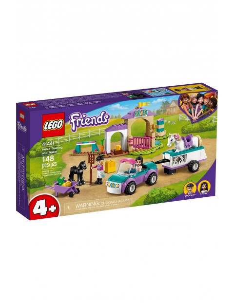 LEGO Friends - Szkółka jeździecka i przyczepa dla konia 41441 - 148 elementów, wiek 4+