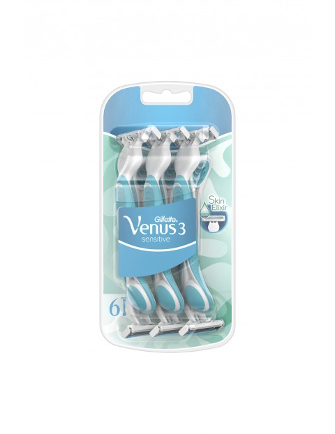 Gillette Venus 3 Sensitive Jednorazowe maszynki do golenia dla kobiet 6szt.