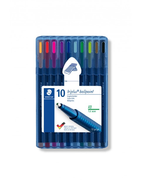 Długopis triplus ball XB Staedtler - 10 kolorów w etui