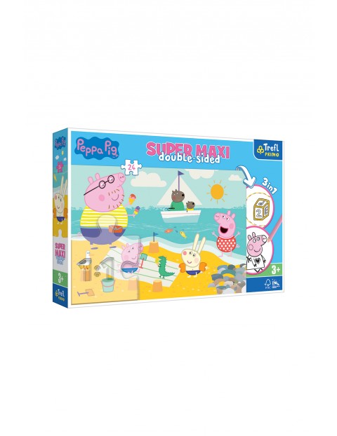 Puzzle dla dzieci Super Maxi Double Sided - Radosny dzień Peppy wiek 3+