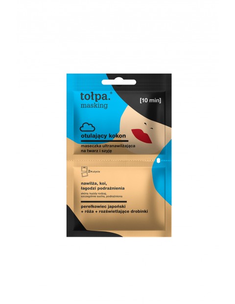 Tołpa masking otulający kokon maseczka ultra nawilżająca na twarz i szyję, 2x5 ml