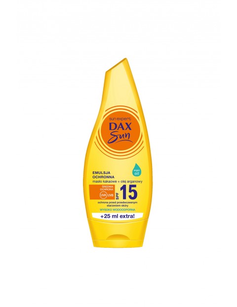 Dax Sun emulsja ochronna z masłem kakaowym i olejem arganowym SPF 15, 175 ml