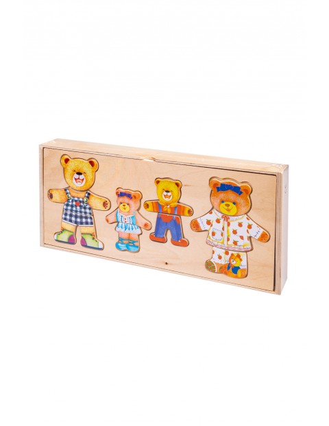 Układanka drewniana Puzzle 4 Misie Smily Play wiek 3+