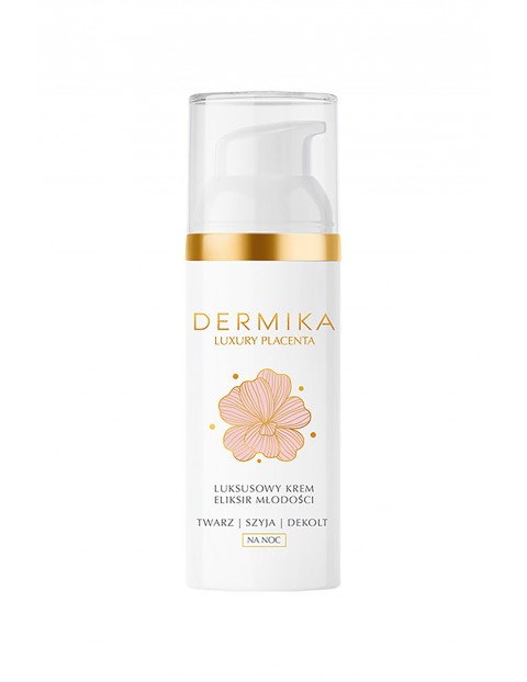 DERMIKA LUXURY PLACENTA  krem-eliksir młodości na noc twarz/szyja/dekolt 50 ml