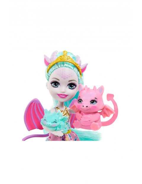 Enchantimals Rodzina Smoki Deanna Dragon Lalka + figurki