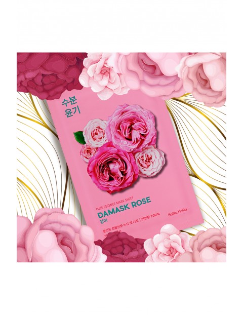 Holika Holika Pure Essence Mask Sheet - Rose maseczka do twarzy na bawełnianej płachcie - 23 ml