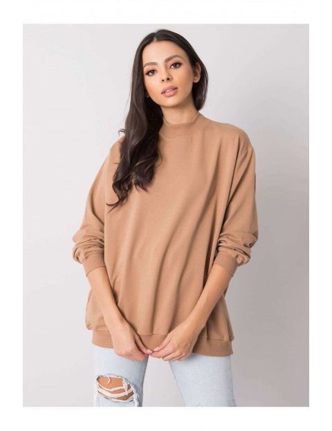 Bluza dresowa damska basic - beżowa