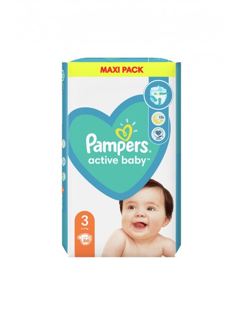 Pampers Active Baby, rozmiar 3, 66 pieluszek, 6-10kg