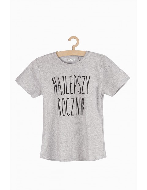 T-shirt chłopięcy szary- Najlepszy Rocznik