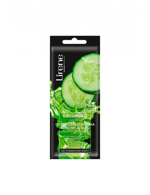 Lirene Cucumber Lemonade Oczyszczająca maska glinkowa do twarzy 7 ml