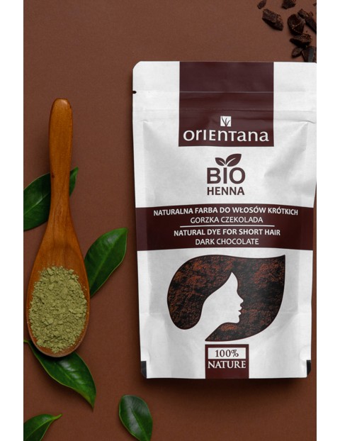 Orientana BIO Henna do włosów GORZKA CZEKOLADA, 50g