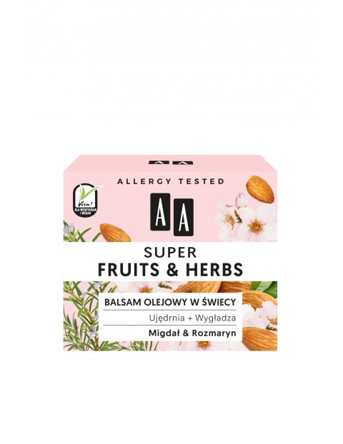 AA Super Fruits&Herbs balsam olejowy w świecy migdał&rozmaryn 50g