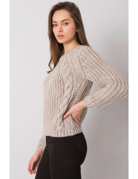Sweter damski - beżowy