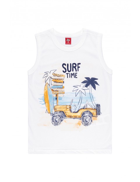 Komplet chłopięcy t-shirt z autem i spodenki Surf Time