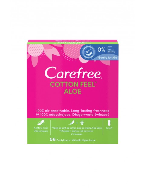 Wkładki higieniczne Carefree Cotton Aloe - 56 sztuk