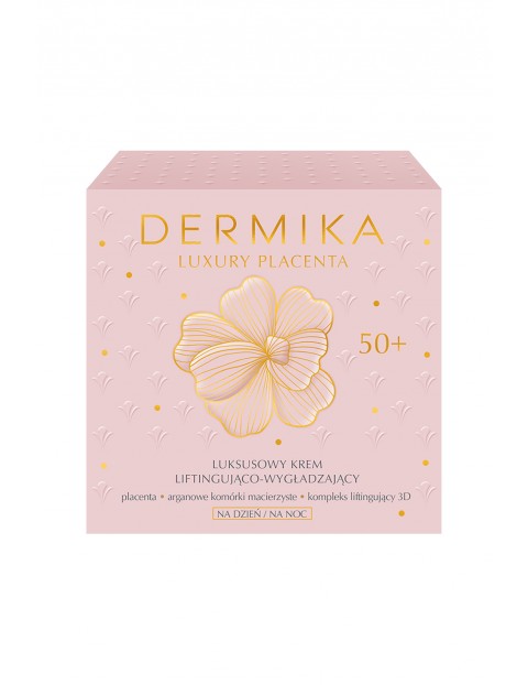 DERMIKA LUXURY PLACENTA krem liftingująco-wygładzający  50 + na dzień i na noc 50 ml.