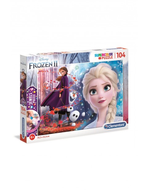 PUZZLE Z OZDOBAMI 104 EL Frozen 2