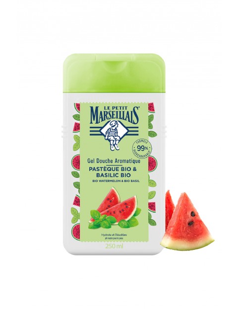 Le Petit Marseillais Aromatyczny żel pod prysznic z BIO arbuzem i BIO bazylią - 250 ml