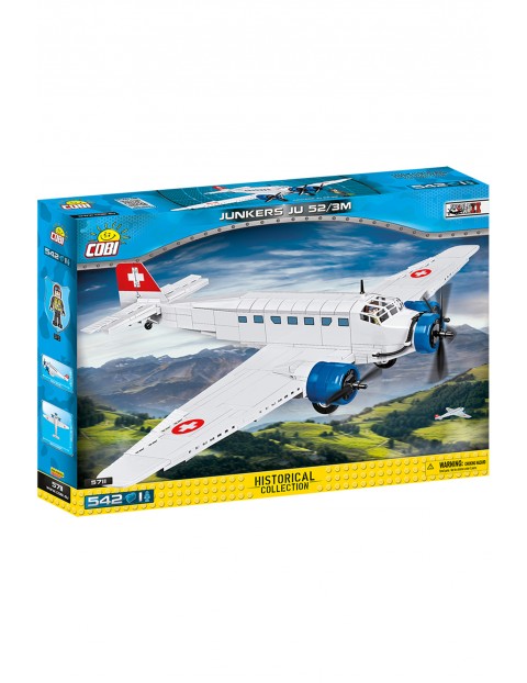 Klocki COBI 5711 Junker JU52/3m Civil Version HISTORICAL COLLECTION - 542 el wiek 7+