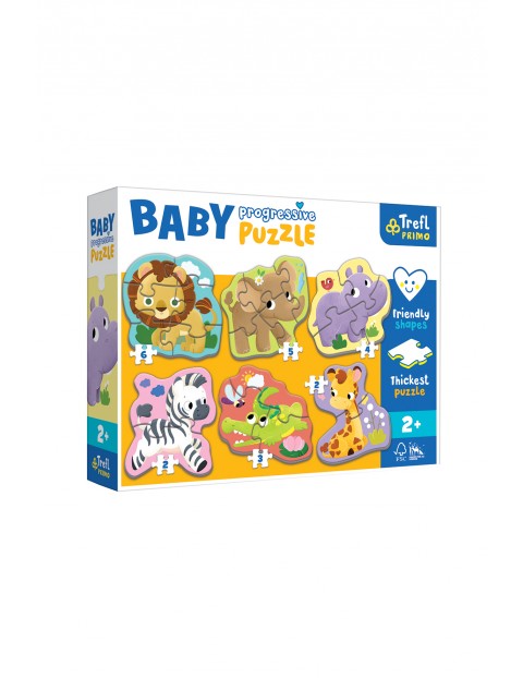 Puzzle dla dzieci Baby Progressive - Safari wiek 2+