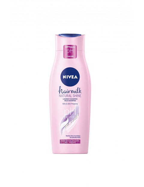 Nivea Hairmilk Natural Shine Mleczny szampon wyzwalający blask 400 ml