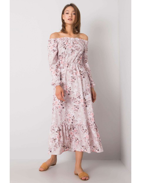 RUE PARIS Sukienka maxi w kwiaty