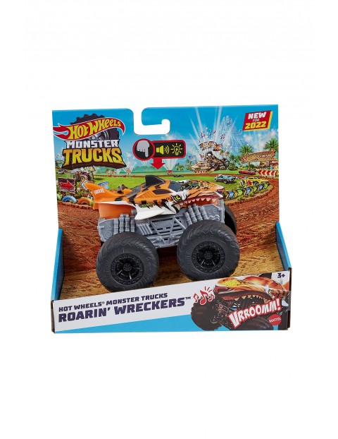 Hot Wheels Monster Trucks Roarin' Wreckers Tiger Shark Pojazd 1:43 Światła i dźwięki