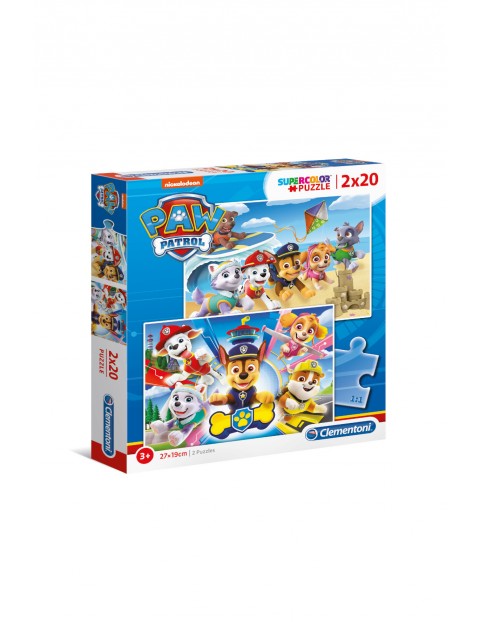 PUZZLE 2 x 20 EL SUPER KOLOR PSI PATROL