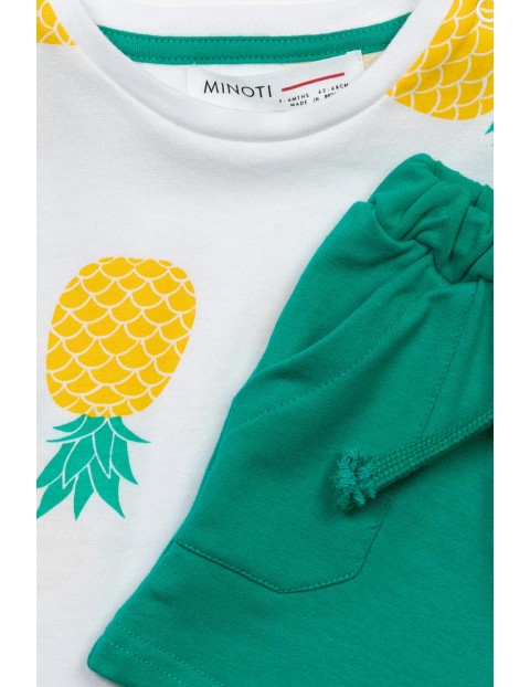 Komplet niemowlęcy dzianinowy- T-shirt i szorty