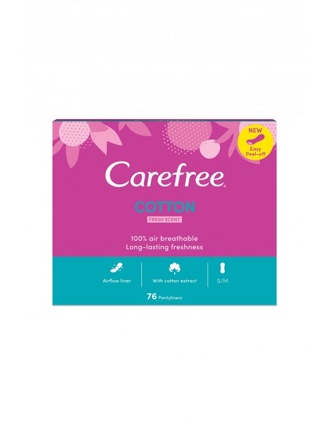 Wkładki higieniczne Carefree Cotton Fresh - 76 sztuk