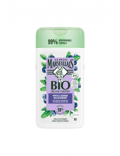 Le Petit Marseillais Certyfikowany organiczny żel pod prysznic Dzika Borówka - 250 ml 