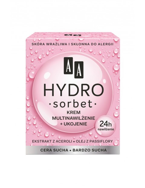    AA Hydro Sorbet krem multinawilżenie+odżywienie cera sucha/bardzo sucha 50 ml